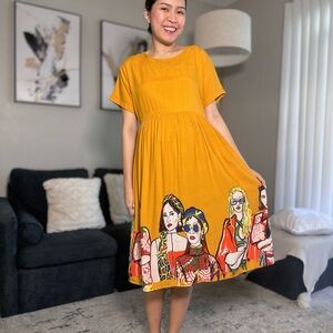 Erika midi dress | casual | lightweight | spring outfit | MUSTARD